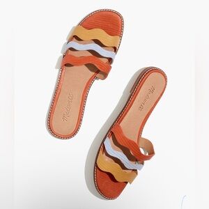 Madewell Neutral Multicolor Slide Sandals. Women size‎ 9.5